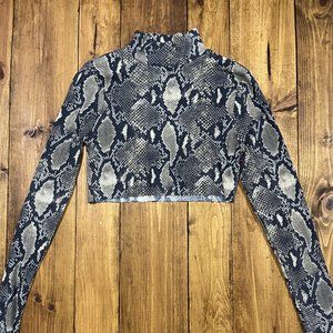 Gator Print Crop Top